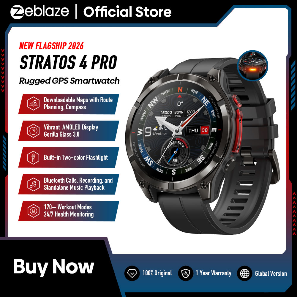 Hybrid Smartwatch - 뉴 제블레이즈 스트라토스 4 프로 AMOLED