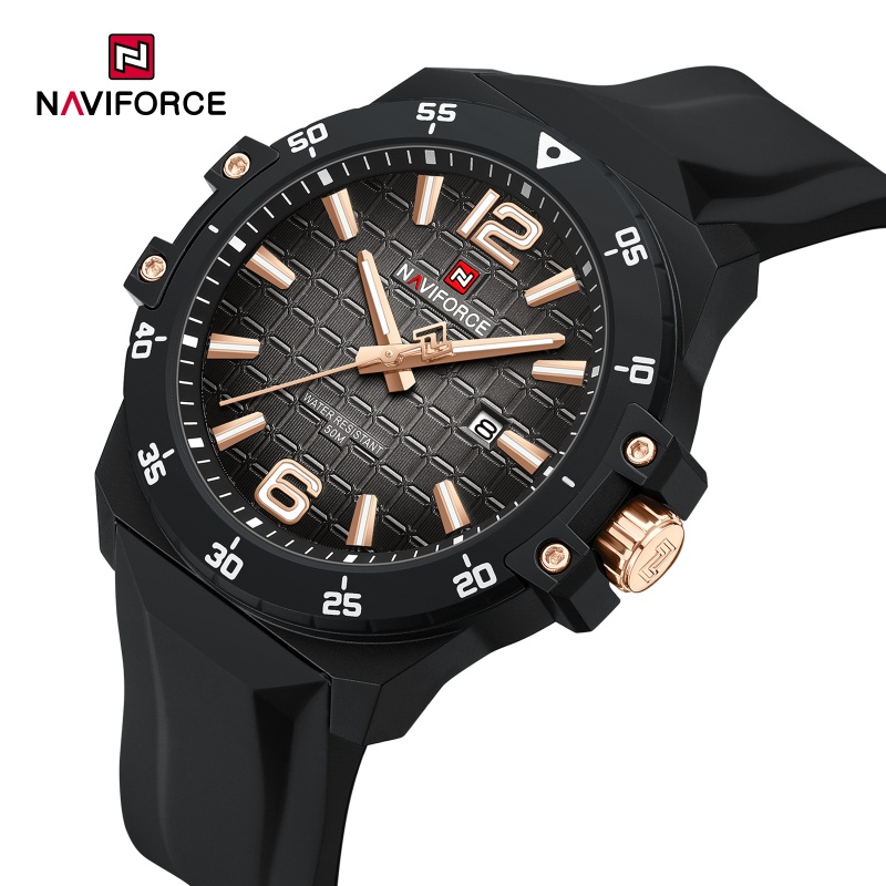 Silicone Sport Band - 새로운 스타일 NAVIFORCE 남성 패션 시계