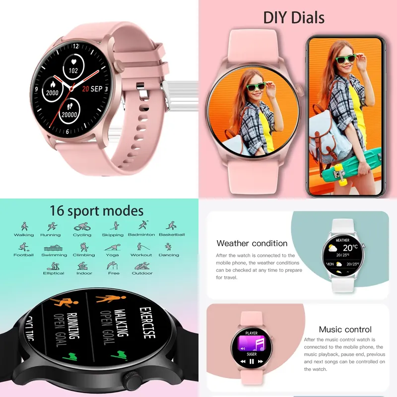 Watch Smart Smartwatch - SENBONO MAX8 남성용 스마트 시계 여성용