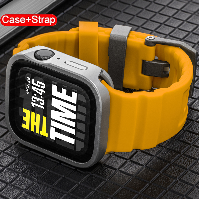 Silicone Sport Band - 애플워치 방수 케이스+실리콘 밴드 울트라3 49mm