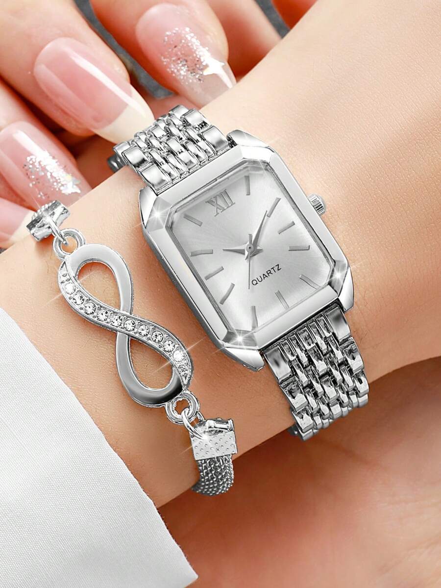 Watches Original - 2개 세트 여성 패션 캐주얼 사각