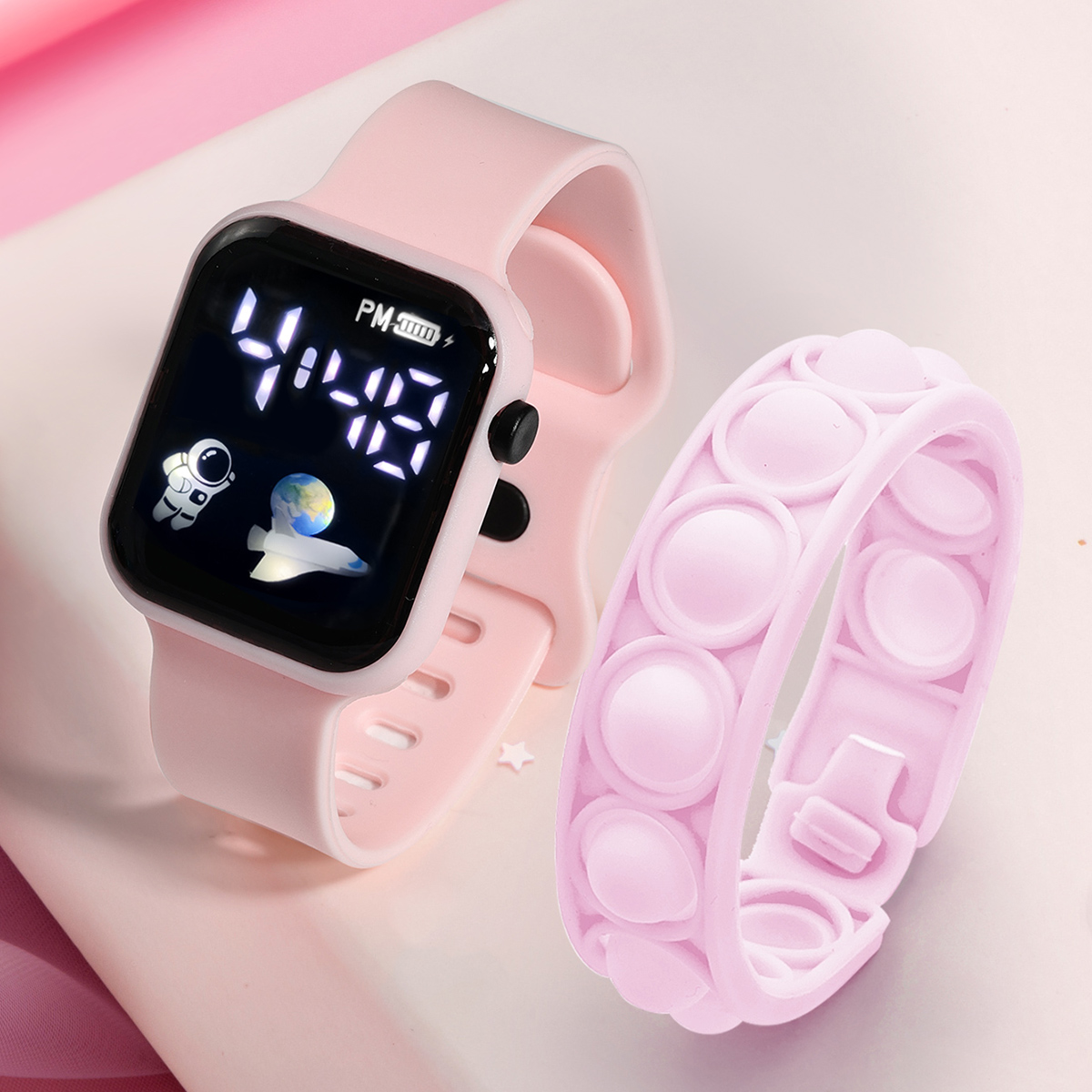 Smartwatch Watches Digital - 어린이 스마트 워치 팔찌, 심플하고 세련된
