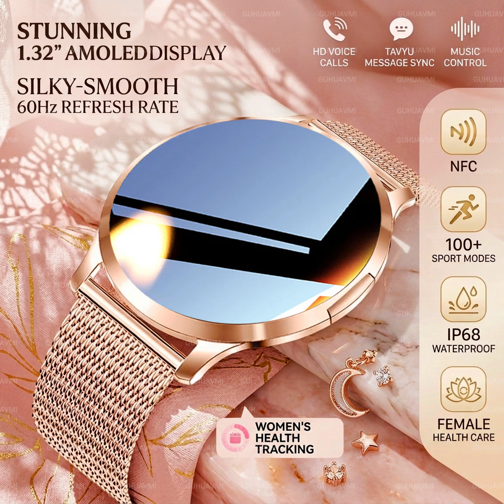 2026 새로운 세련된 여성 NFC 스마트 시계 HD  - Smartwatch Stylish Watches For Women 리뷰 및 가격