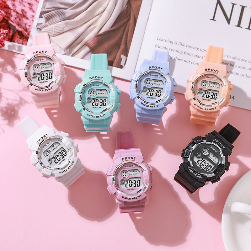 패션 키즈 시계 빛나는 방수 스포츠 디지털 시계 알람  - Smartwatch Watches Digital 리뷰 및 가격