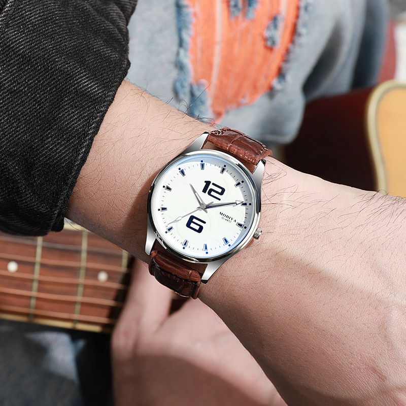 럭셔리 남성용 쿼츠 시계 블루 라이트 가죽 스트랩 손목 - Smartwatch Watches Gift For Boys 리뷰 및 가격