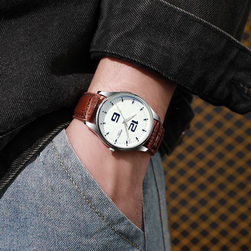 럭셔리 남성용 쿼츠 시계 블루 라이트 가죽 스트랩 손목 - Smartwatch Watches Gift For Boys 리뷰 및 가격