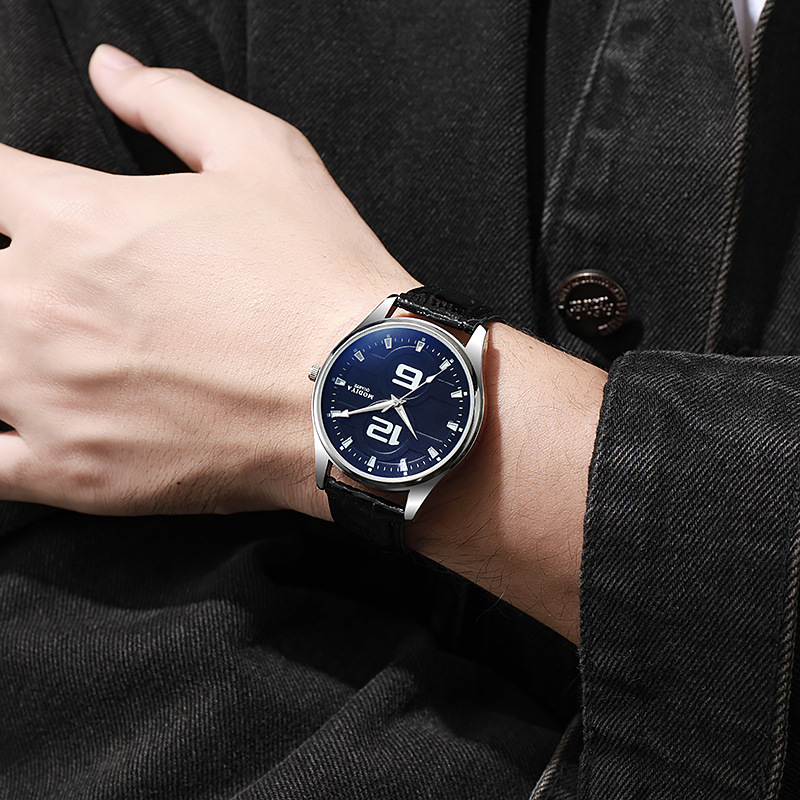 럭셔리 남성용 쿼츠 시계 블루 라이트 가죽 스트랩 손목 - Smartwatch Watches Gift For Boys 리뷰 및 가격