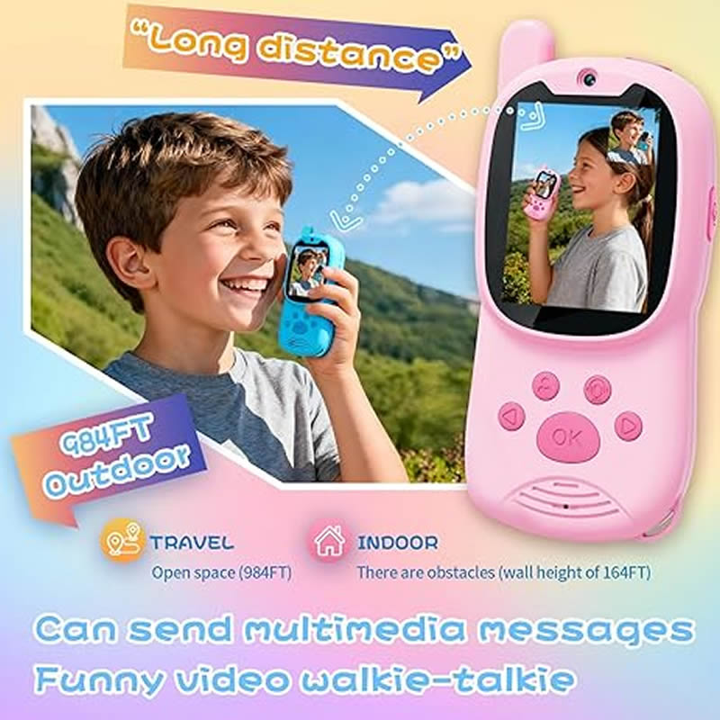 워키토키 귀여운 2팩 충전식 어린이용 비디오 2인치 고 - Smartwatch Watches Gift For Boys 리뷰 및 가격
