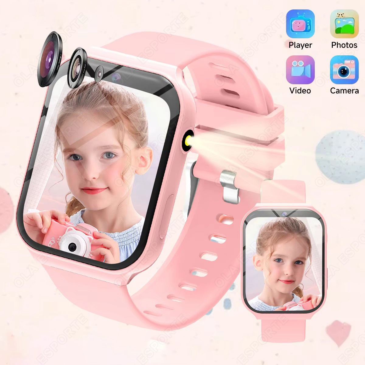 2025년 신형 어린이 스마트워치 HD 카메라 플래시라 - Smartwatch Watches Birthday Gift For Girls 리뷰 및 가격