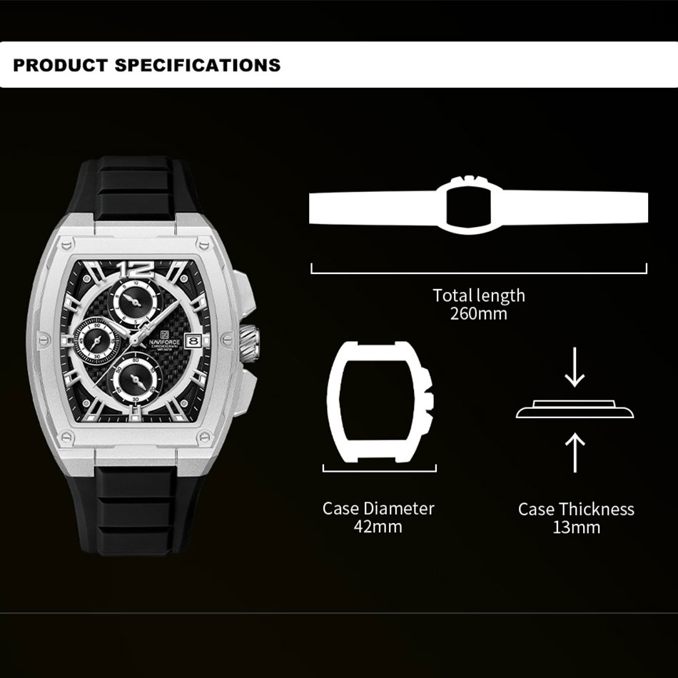 네비포스 남성용 방수 고급 스포츠 시계 캐주얼 다기능  - Silicone Sport Band 리뷰 및 가격