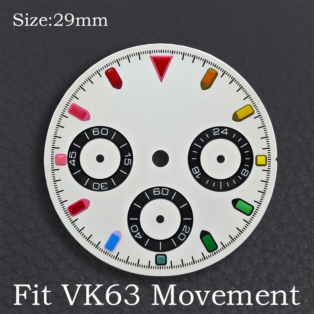 VK63 29mm 다이얼 시계 바늘 그린 야광 크로노그 - Luminous Dial Face 리뷰 및 가격
