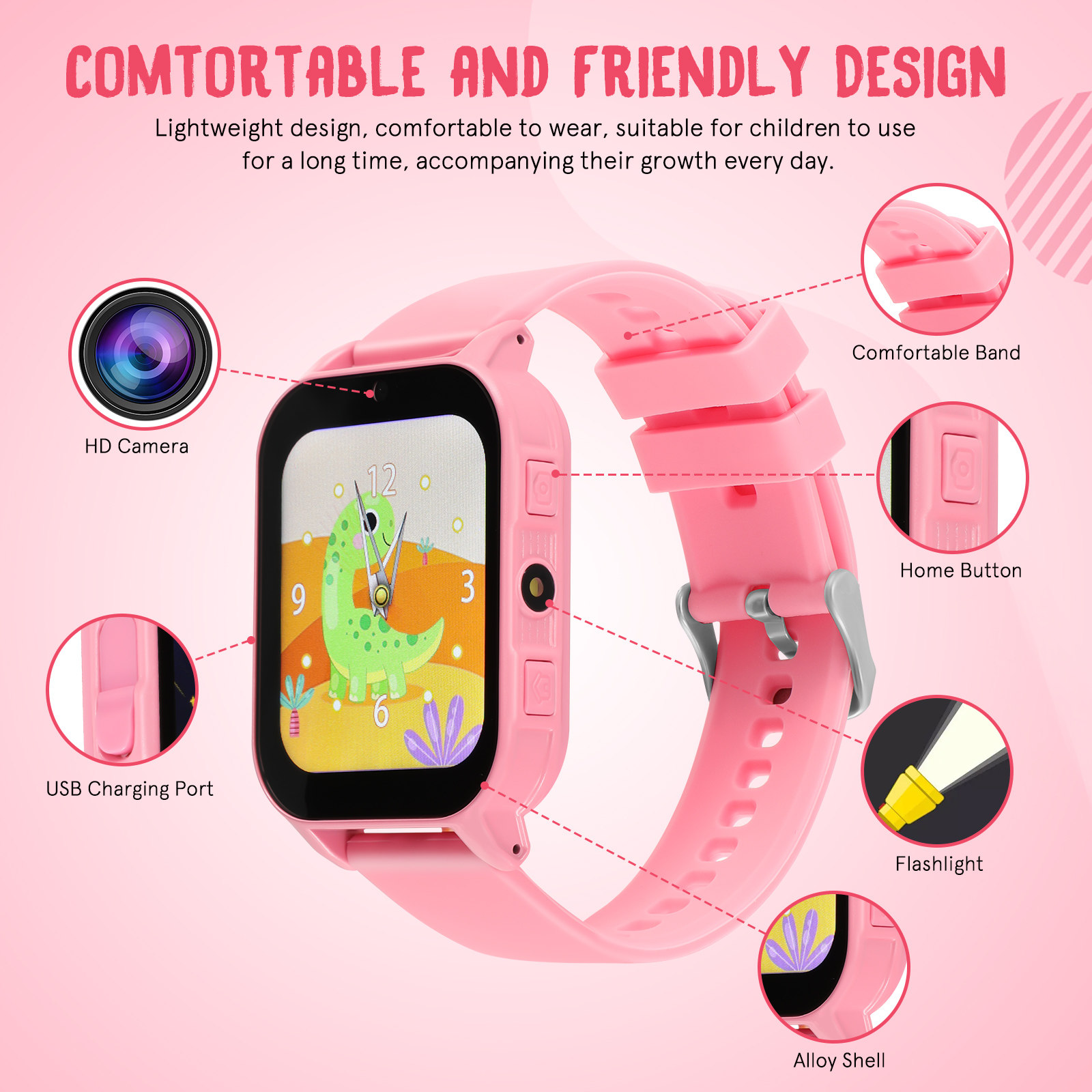 게임이 있는 어린이용 디지털 스마트워치, 가볍고 편안하 - Smartwatch Watches Digital 리뷰 및 가격