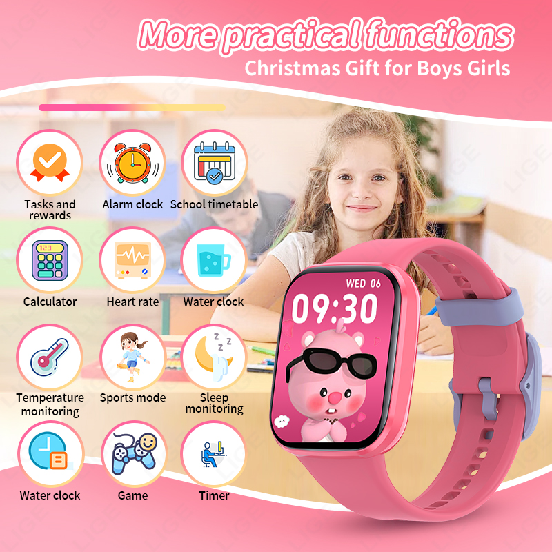 새로운 스마트 시계 어린이 소년 어린이 시계 학생 교육 - Smartwatch Watches Birthday Gift For Girls 리뷰 및 가격
