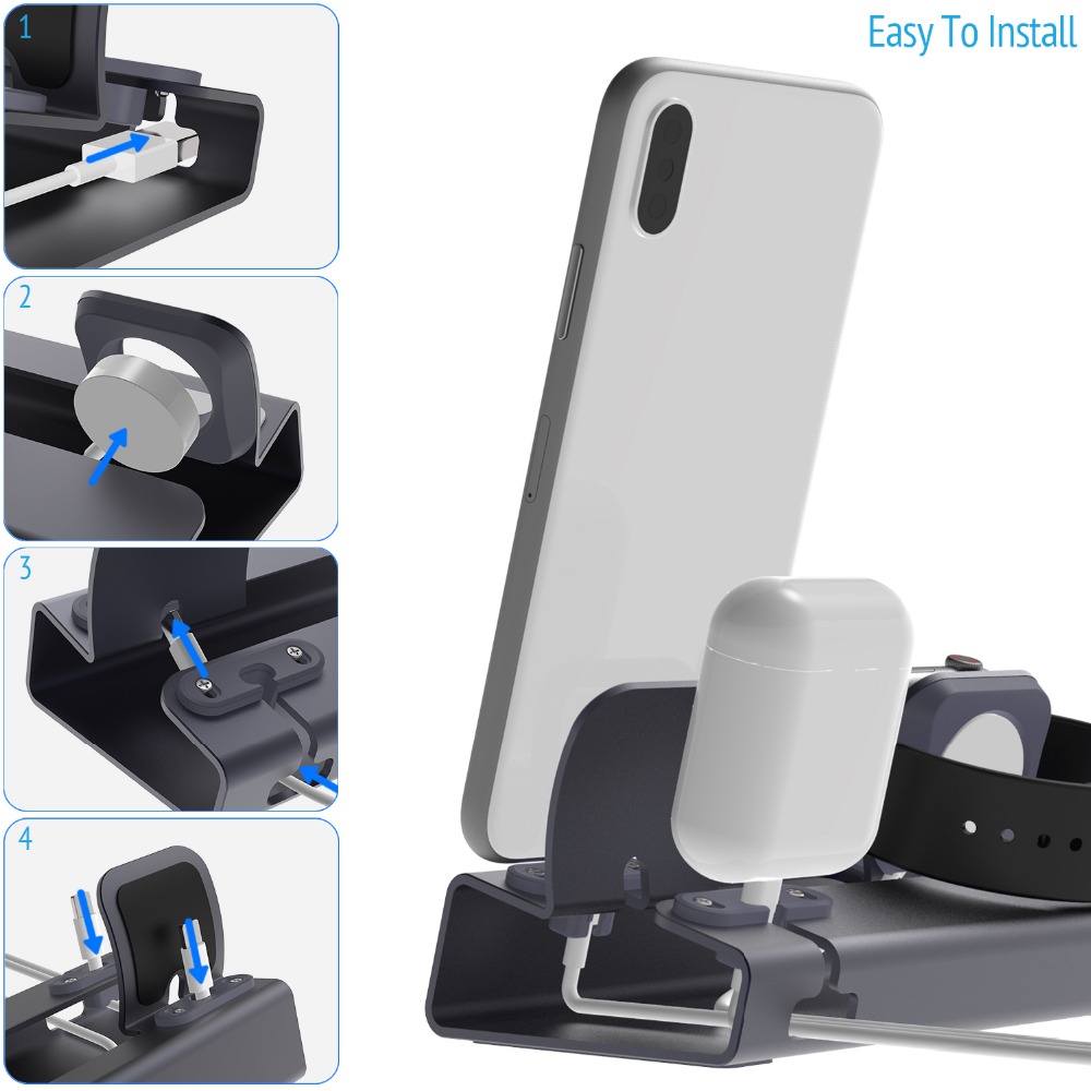 AirPods 용 충전 도킹 스테이션 스탠드 홀더 IP - Watch Xs8 리뷰 및 가격