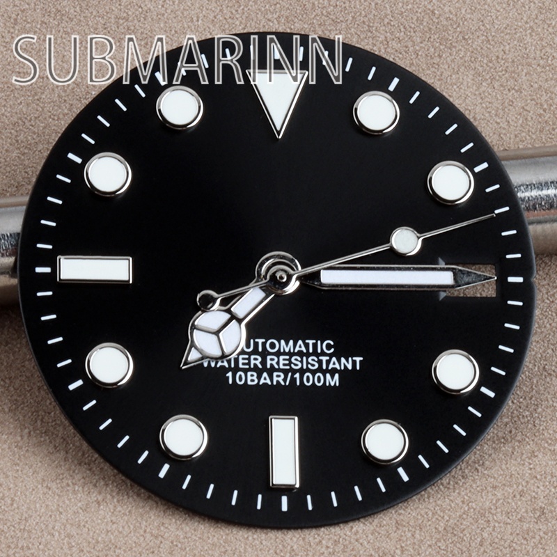 NH35 28.5mm 시계 다이얼 핸즈 그린 루미너스  - Luminous Dial Face 리뷰 및 가격