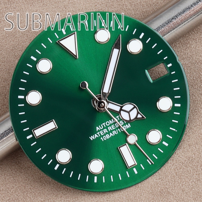 NH35 28.5mm 시계 다이얼 핸즈 그린 루미너스  - Luminous Dial Face 리뷰 및 가격