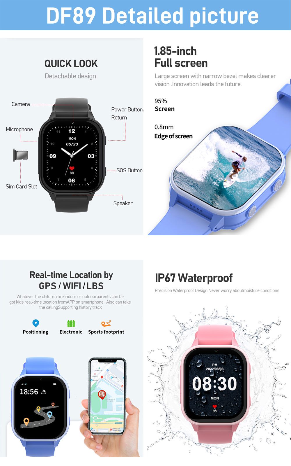 2G 4G 어린이 스마트 시계 전화 게임 시계 미니 전 - Smartwatch Watches Gift For Boys 리뷰 및 가격